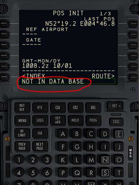 请教 输入机场代码后，行选择输入，显现 NOT IN DATA BASE-3810 