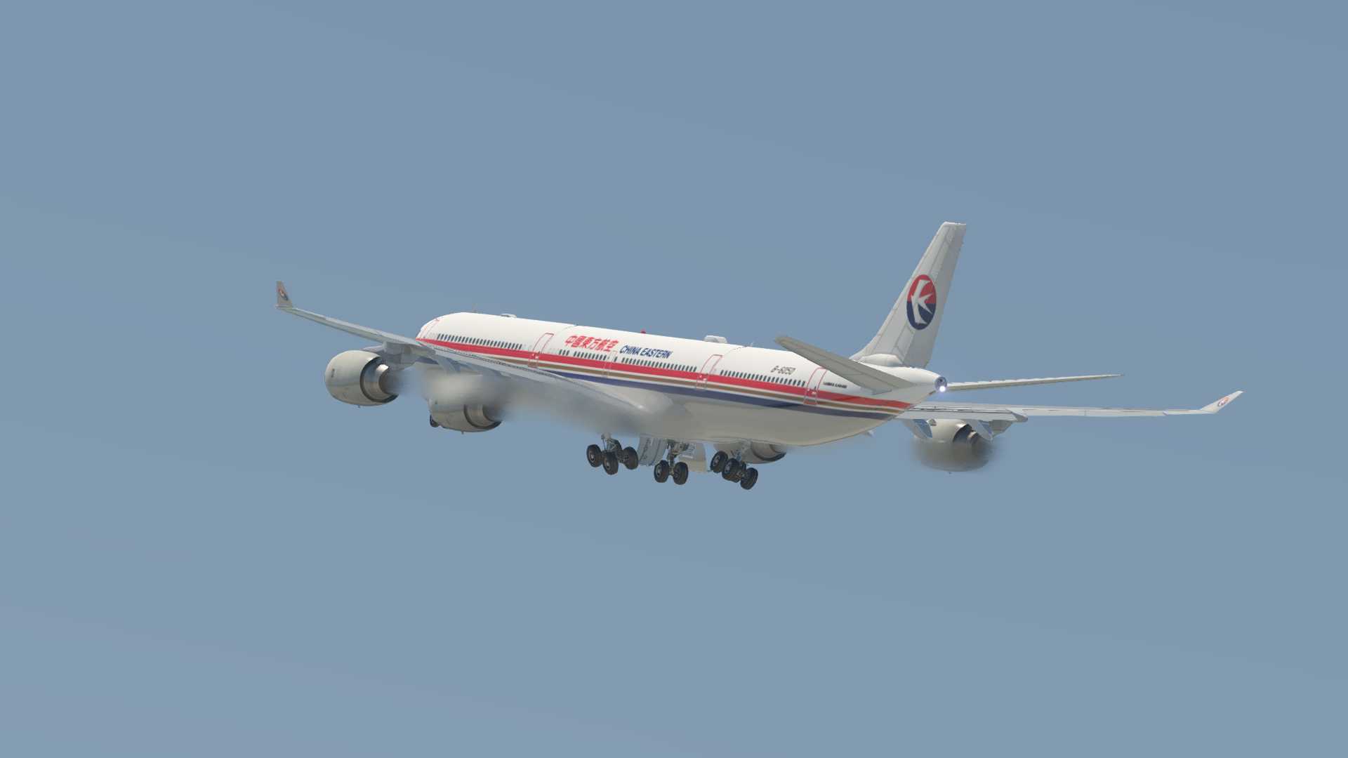 东航A340-600，上海虹桥-乌兰巴托-1287 