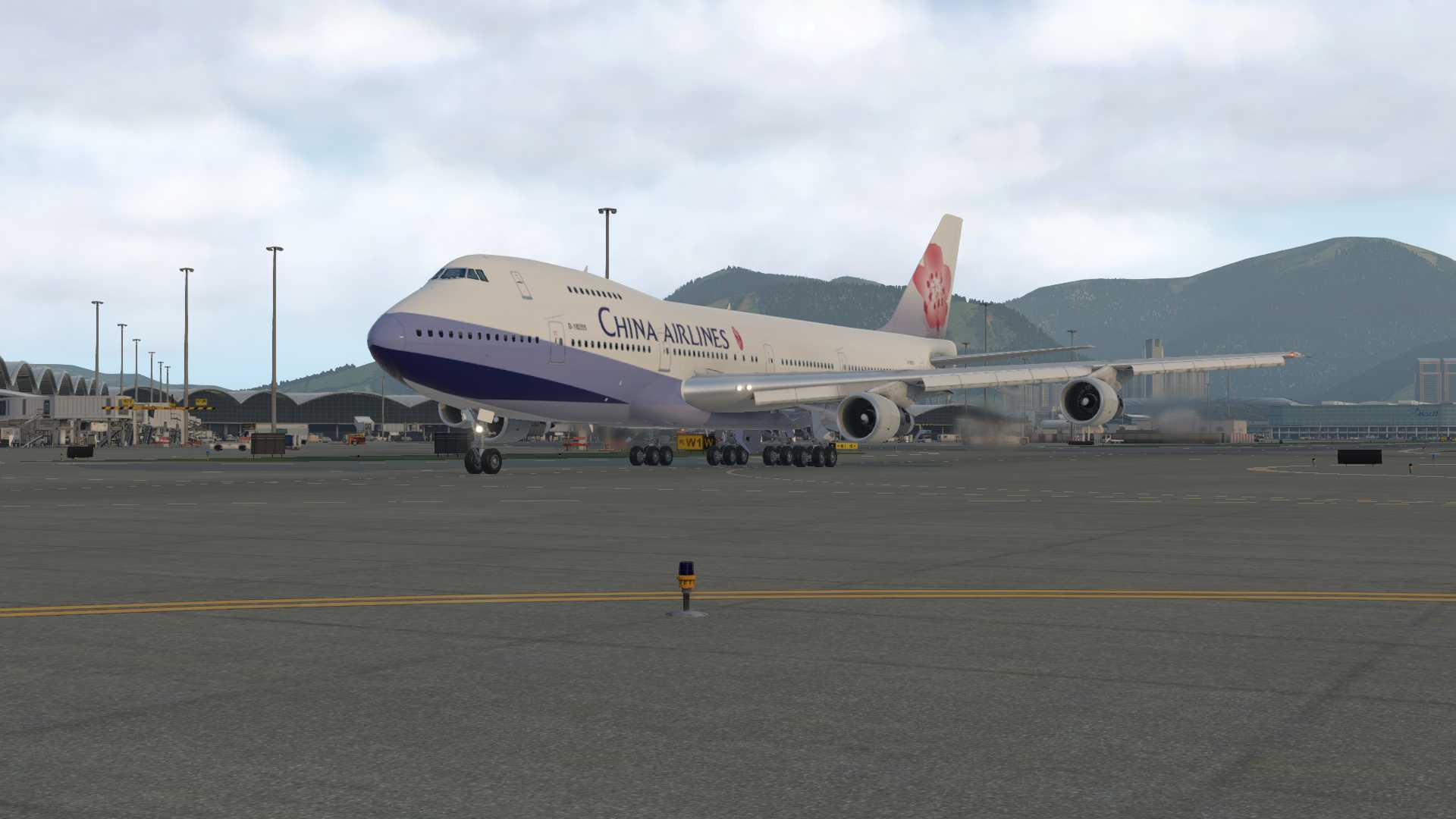 华航747-209B，香港-台北-9236 