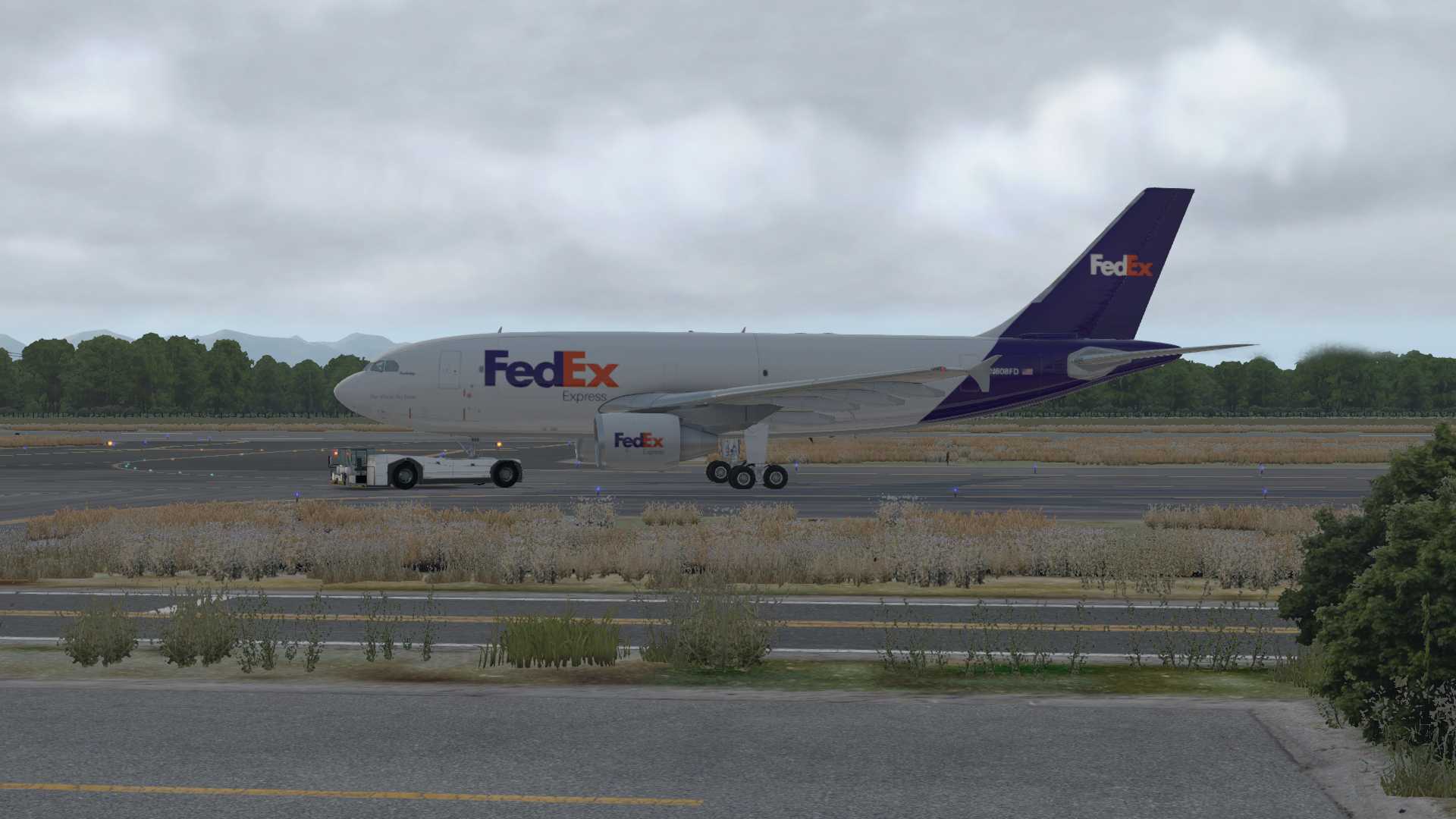 FedEx A310F，安克雷奇离场-6811 