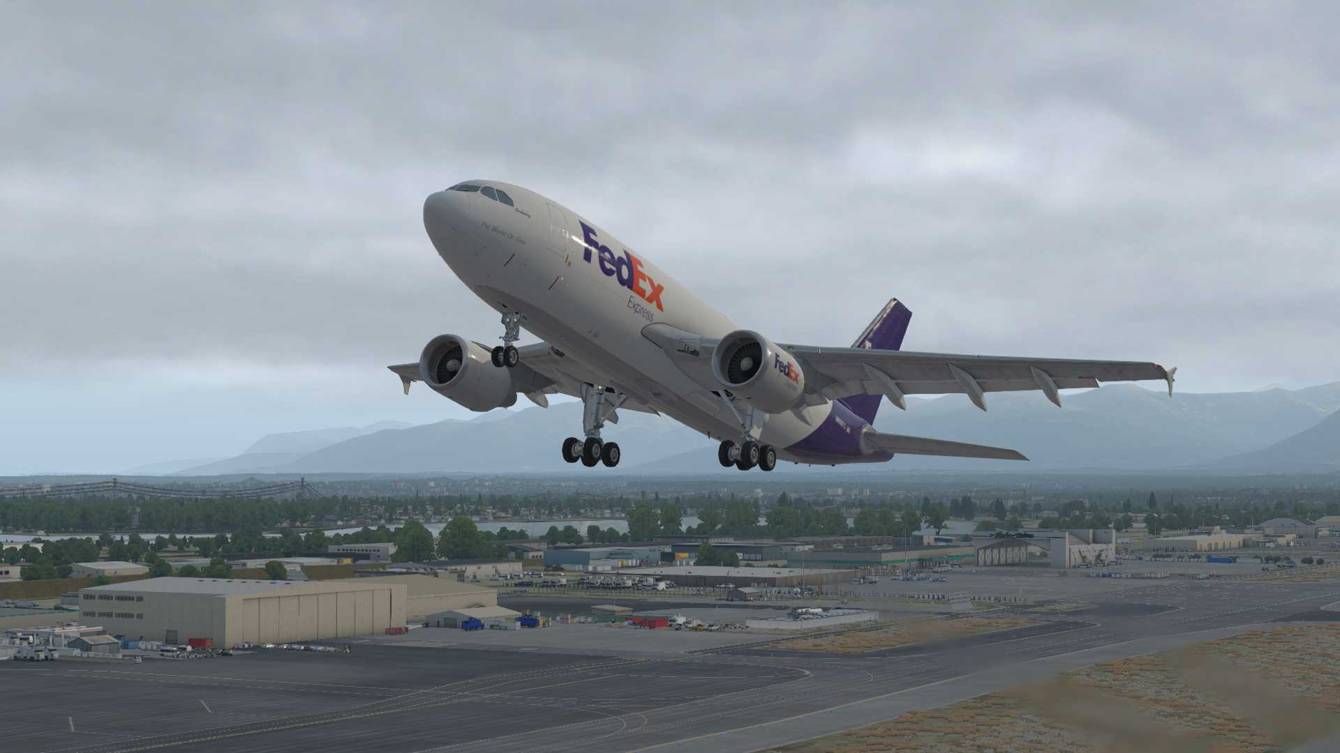 FedEx A310F，安克雷奇离场-601 