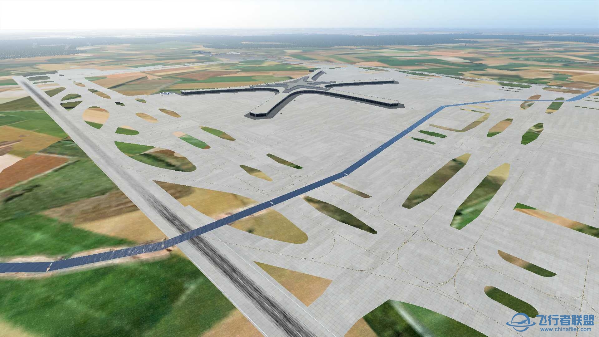 x-plane12青岛胶东机场有水-5911 