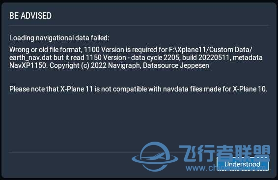 Xplane1141更新导航2205报错-2789 