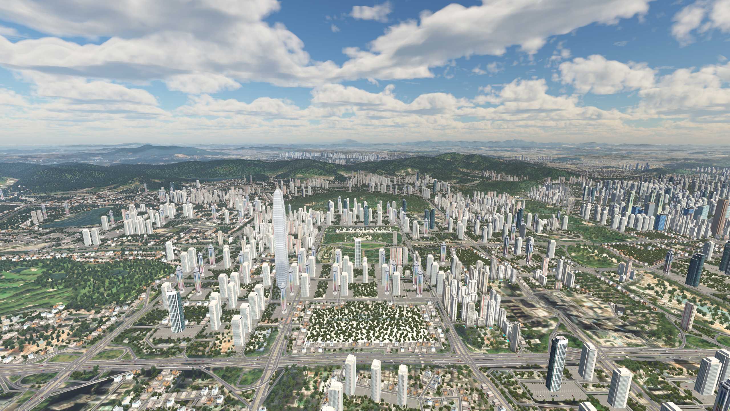 XP11 城市地景-----深圳市再次升级效果-9168 