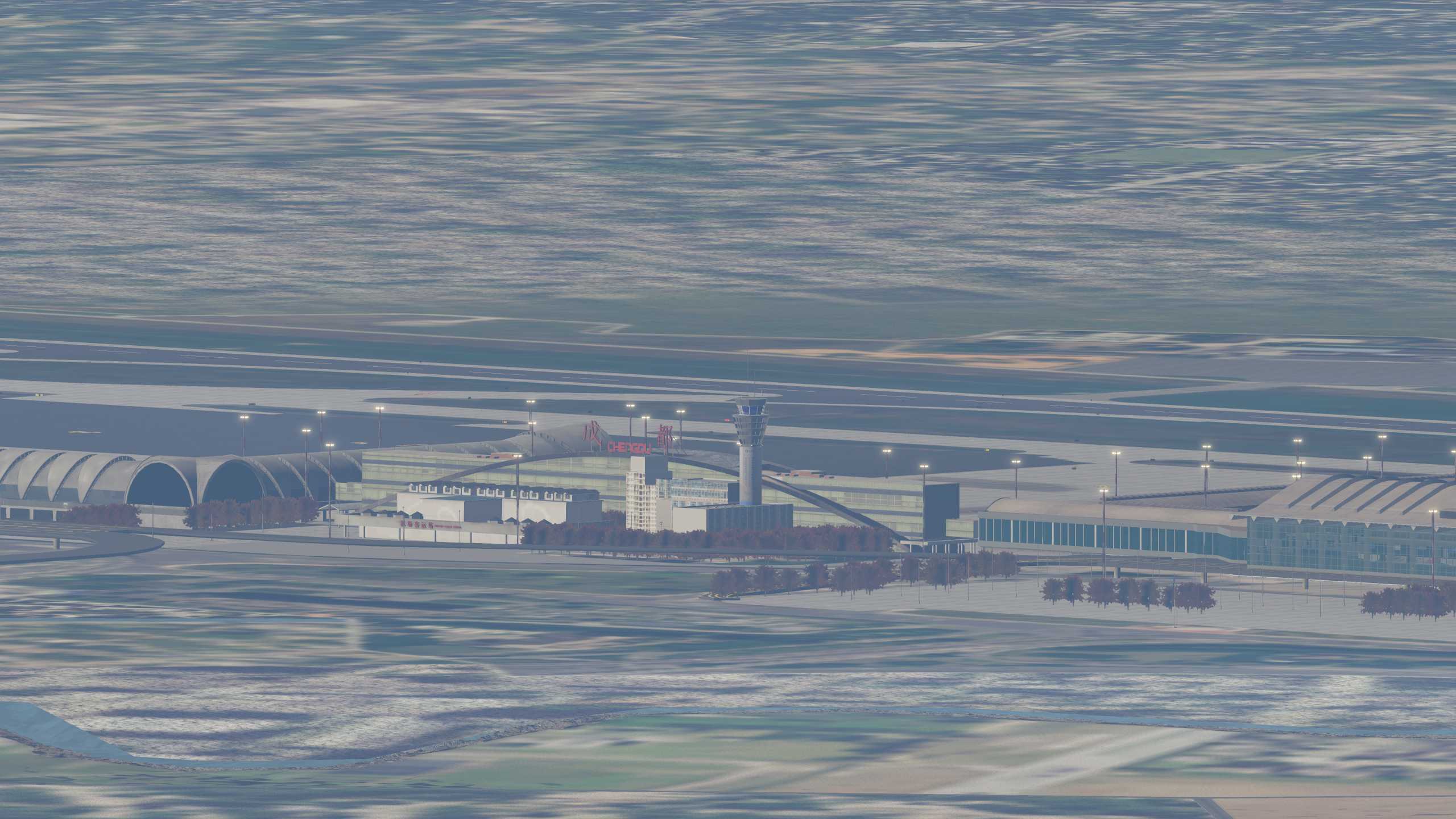 XP11 城市地景-----成都市再次升级效果-8432 