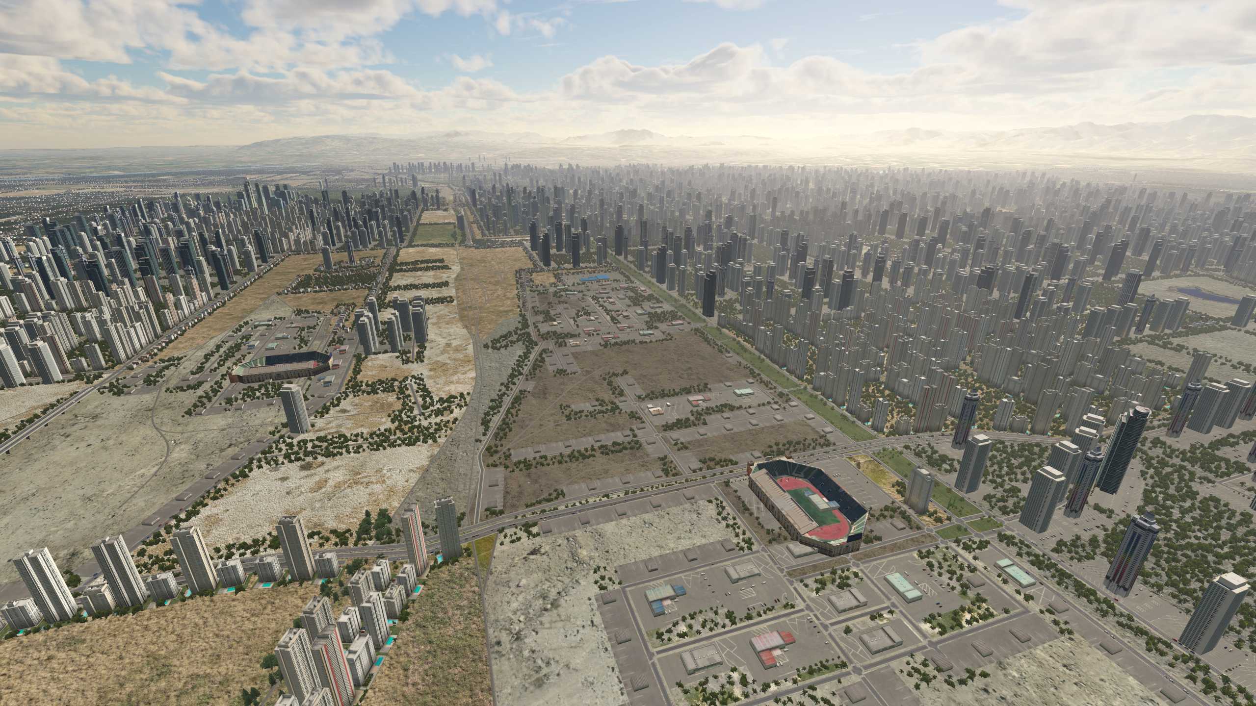 XP11 城市地景-----西安市再次升级效果-8200 