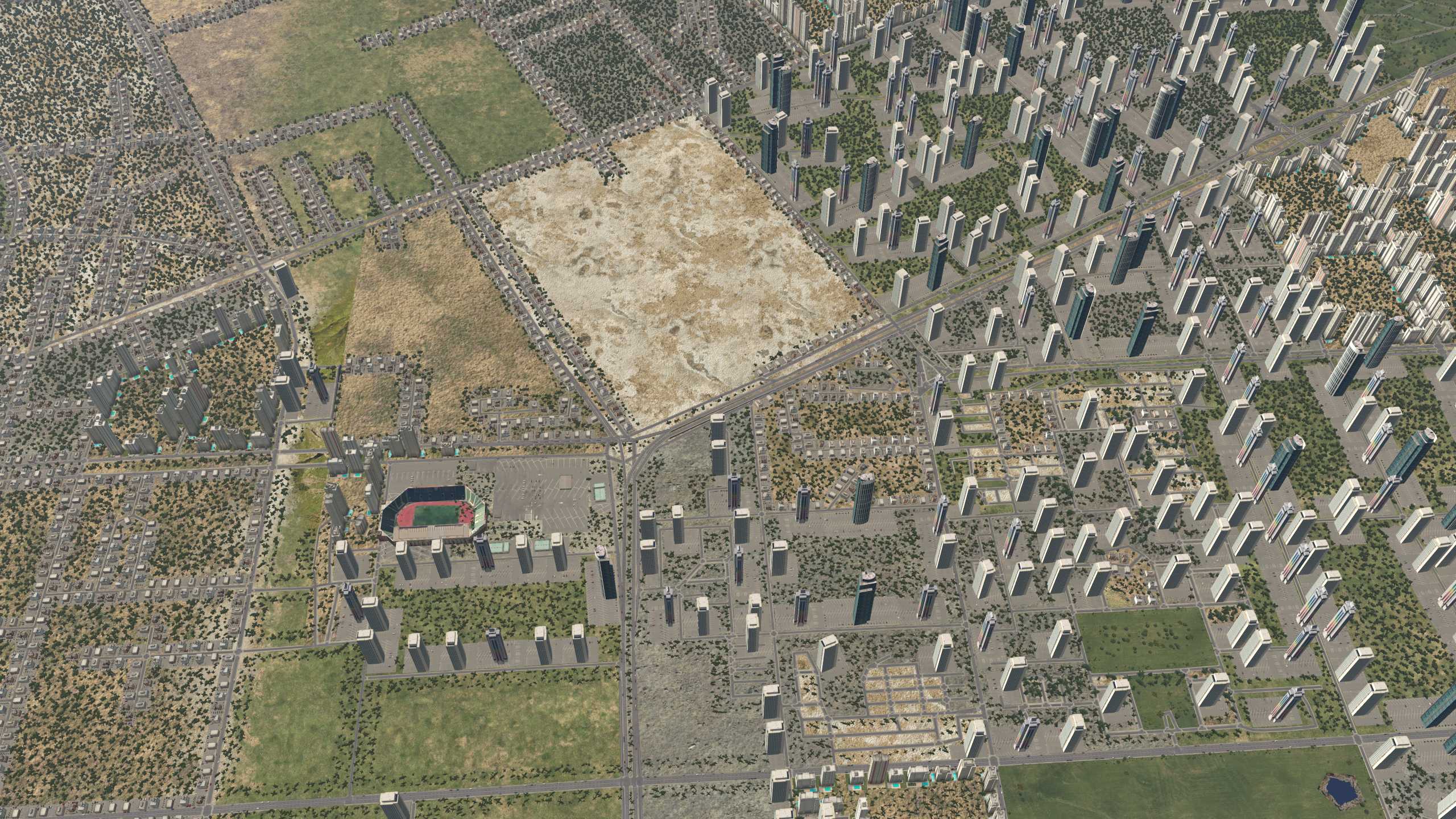 XP11 城市地景-----西安市升级效果-9906 