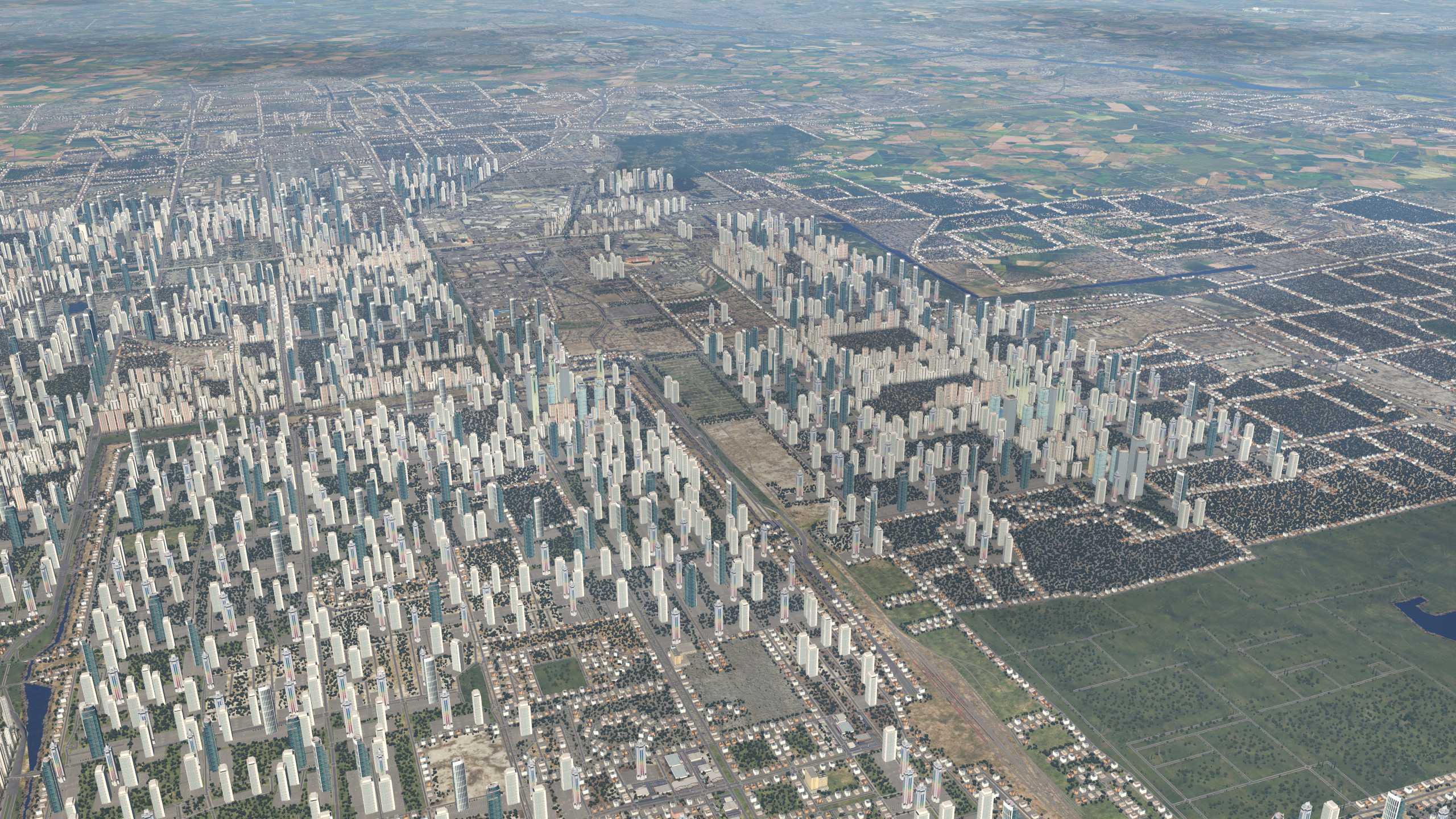 XP11 城市地景-----西安市升级效果-2144 