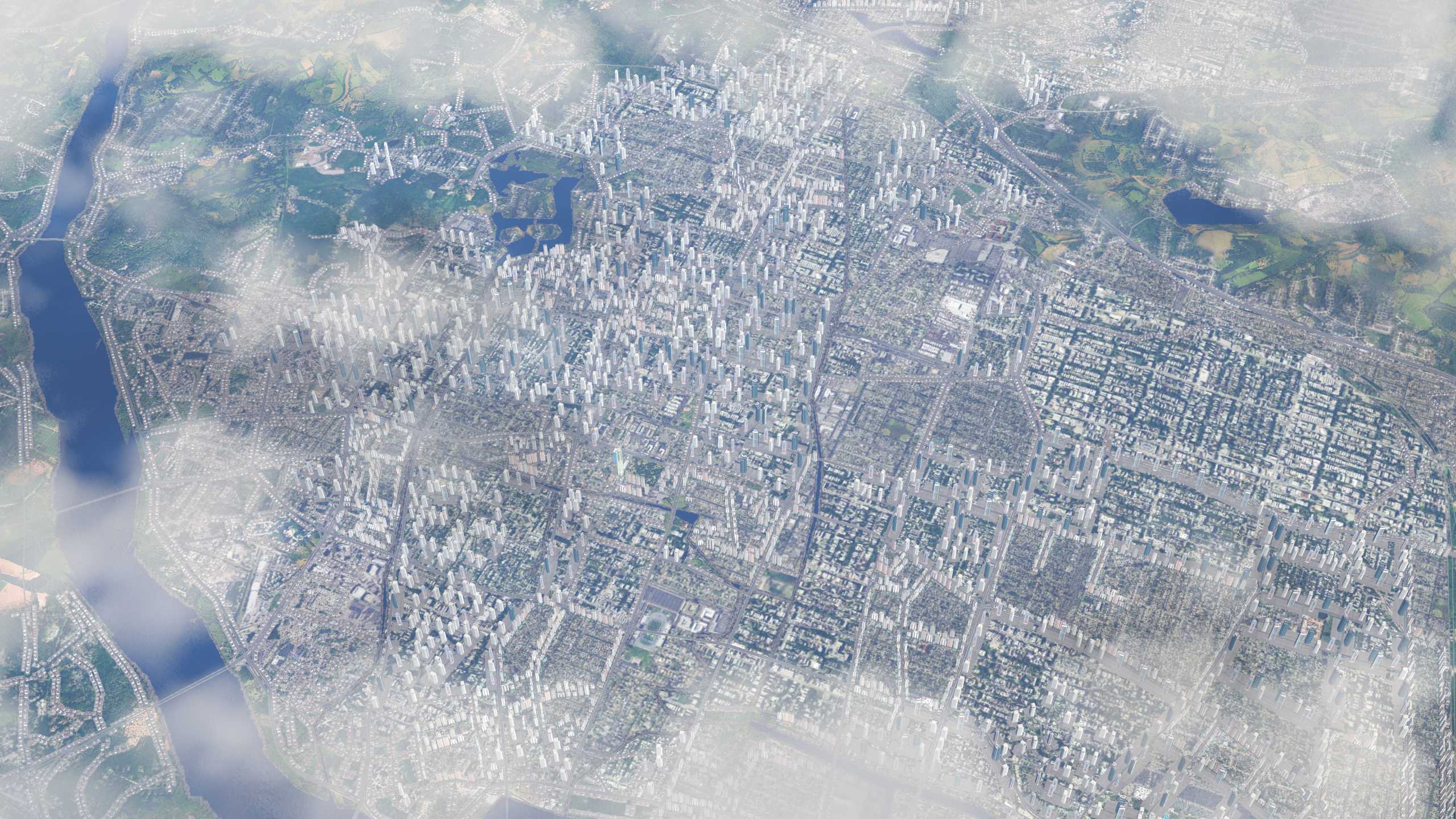 XP11 城市地景-----福州效果-7690 