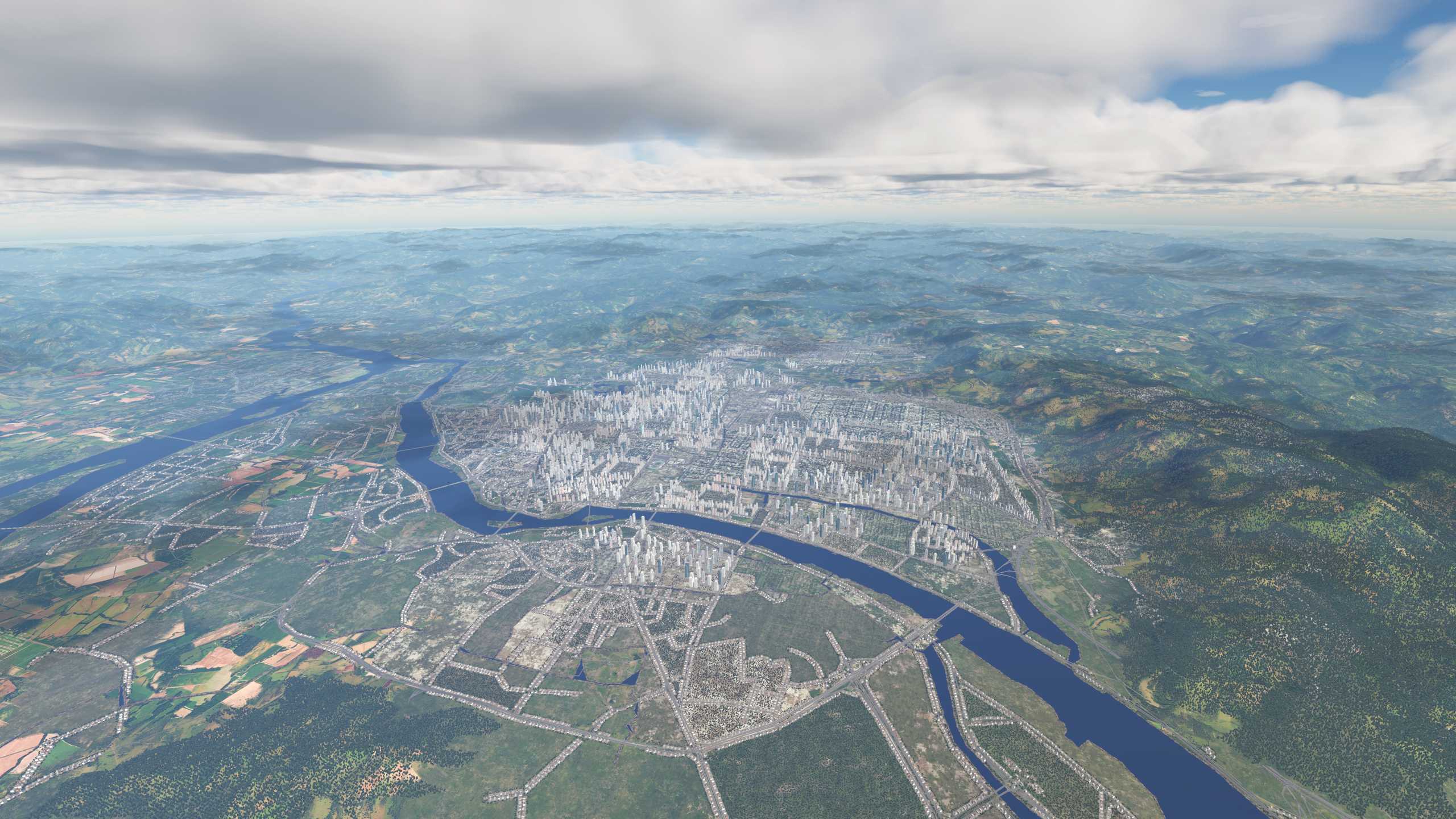 XP11 城市地景-----福州效果-8399 