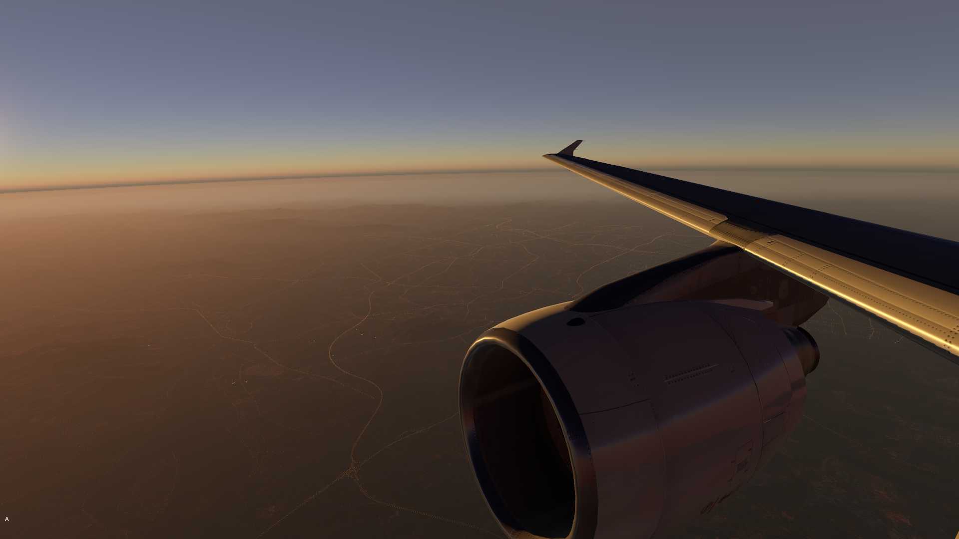 【X-Plane 11】黄昏接近时-9852 