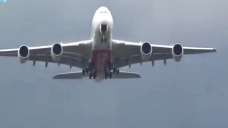 空中巨无霸！可载800多人的空客A380起飞，引擎轰鸣飞砂走石-6144 
