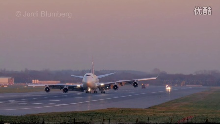 近距离拍摄维珍航空波音747的VS43航班紧急降落伦敦-2980 