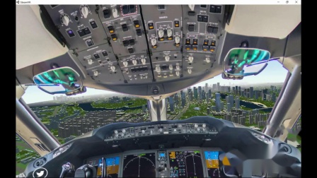 云驼灵境波音787全景驾驶虚拟飞行720度VR飞机全景漫游体验-4930 