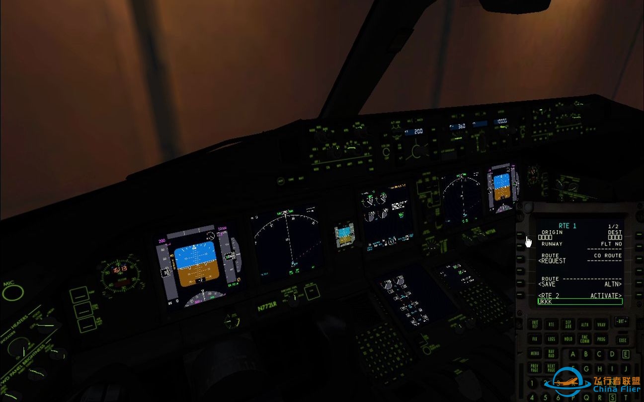 FSX PMDG777基辅-成都1，起飞。-4787 