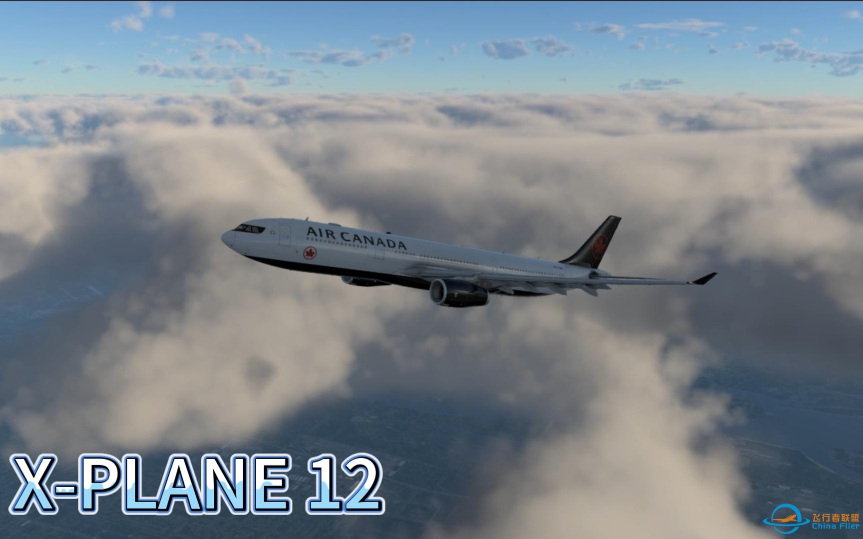 [X-PLANE 12]默认A330初体验。最终迫降小湖中~-9076 