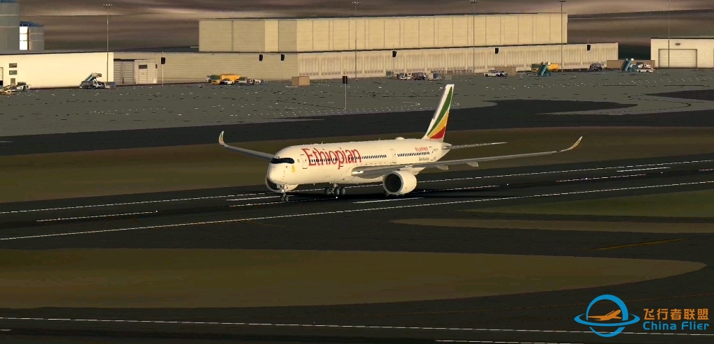 infinite flight Ethiopian A350-900 YSSY RWY 16R Departure-4909 