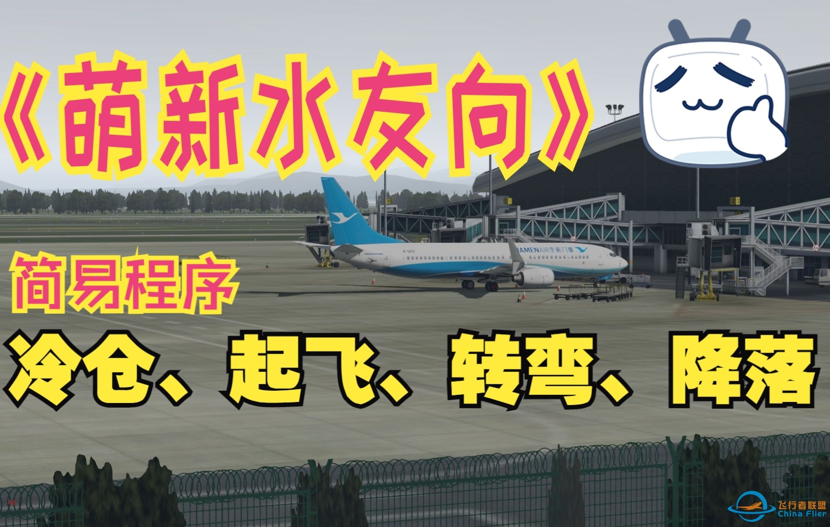 X-PLANE11【水友新手向，简易程序 冷仓、起飞、转弯、落地】 分享 ZIBO 737-800X-1856 