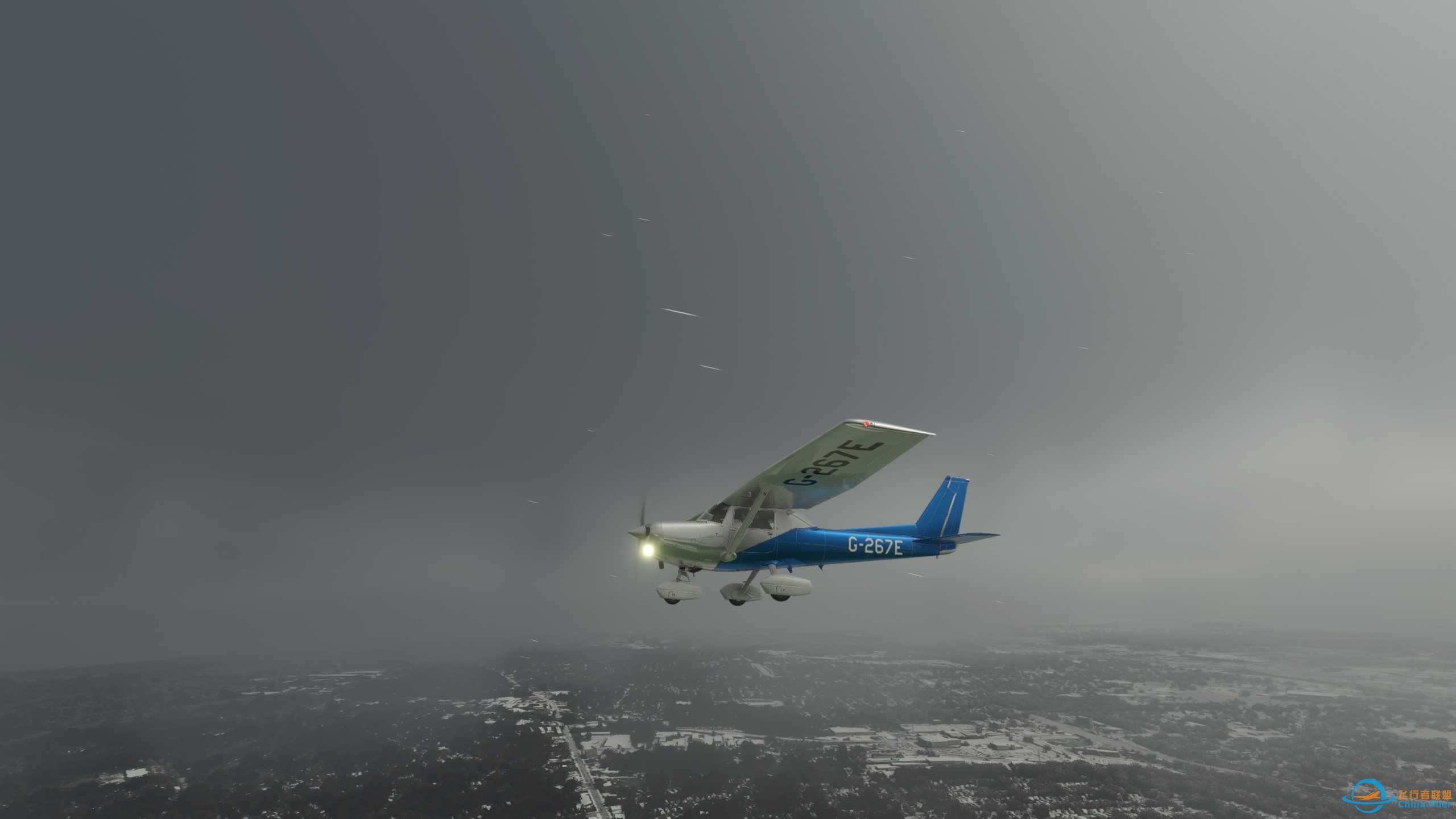 雨雪天气飞机结冰，MSFS2020场景真实度确实可以-6985 