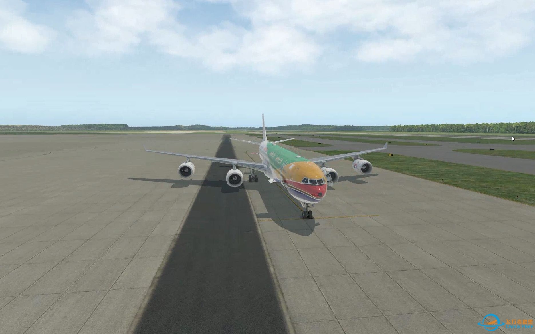 x-plane11  ToLiss   A340-642   WMKK-NZAA-4709 