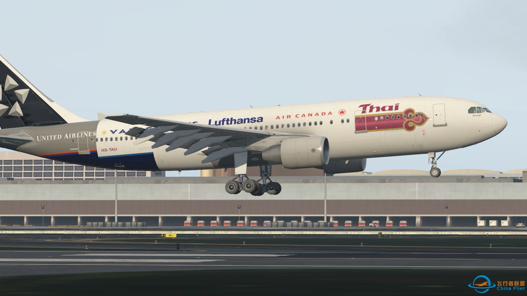 Xplane11 iniA300-600R VTBS-WSSS Runway20R-2606 