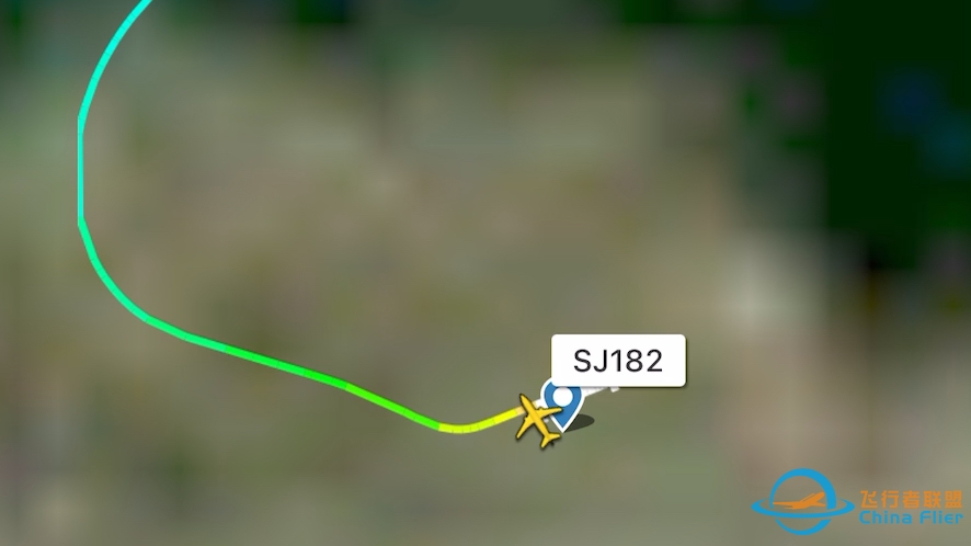 SJ182坠毁前Flightradar24航迹图-9704 