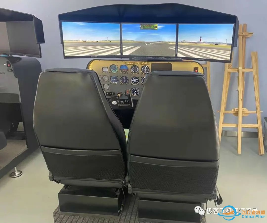 2台塞斯纳172飞行模拟器出售,九成新,双座三屏配置,适合航空研学!-3870 
