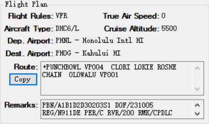 DHC6 VFR PHNL-PHOG-5309 