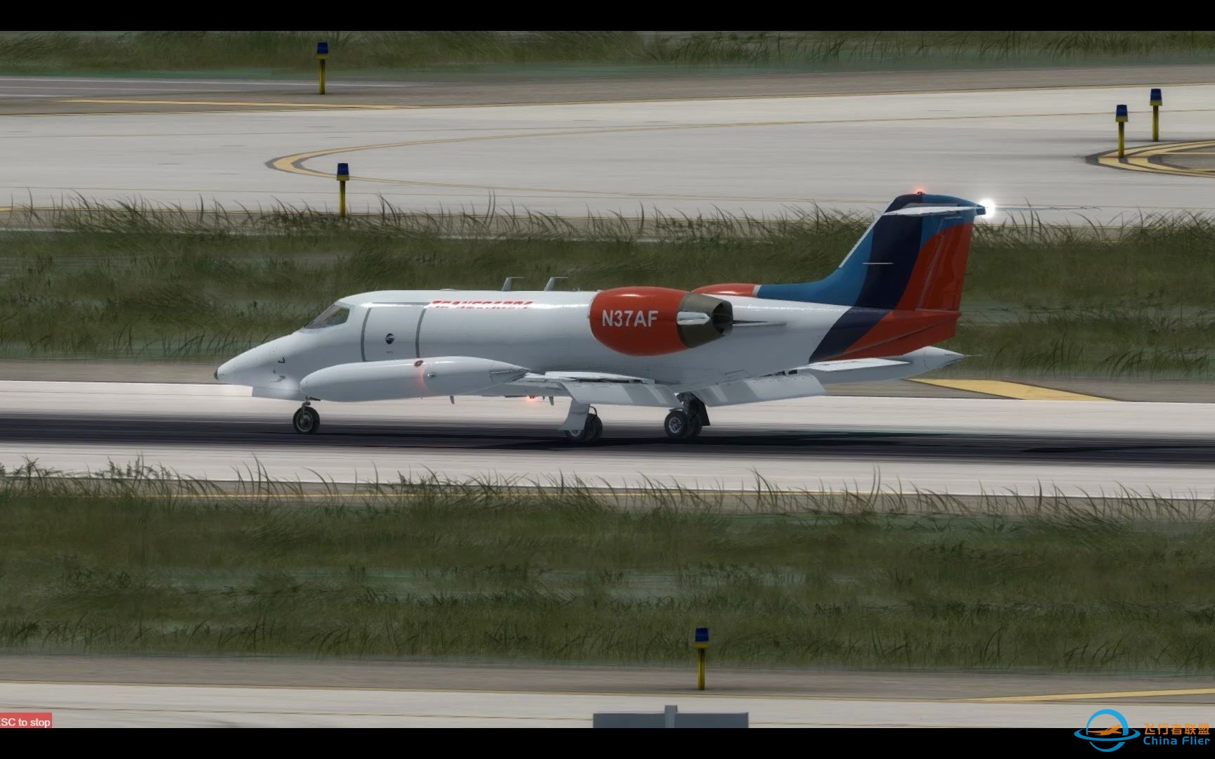 【Prepar3D落地】里尔喷气Lear-35轻型散货货机重着陆明尼阿波利斯机场-6993 