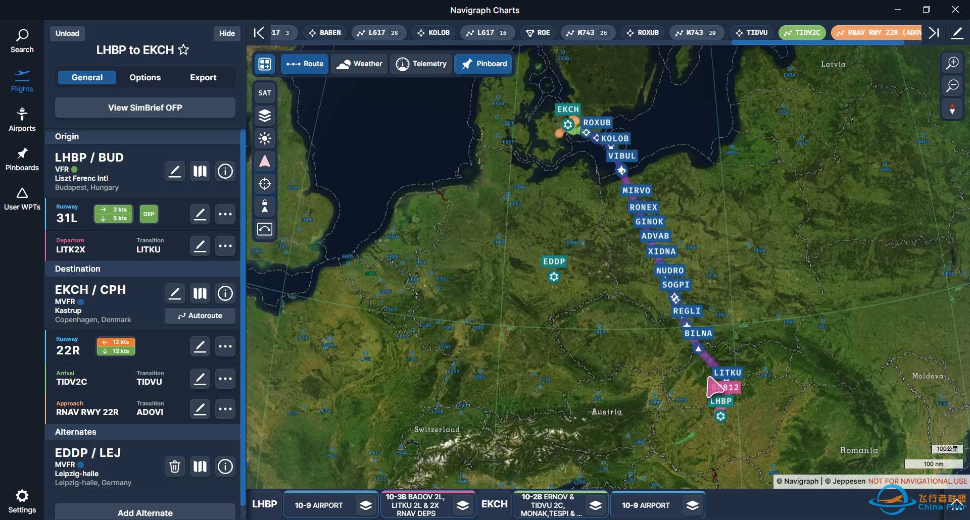 vRYR THE GRAND TOUR LEG22&amp;23&amp;24 LGTS-LHBP-EKCH-LKPR-8810 