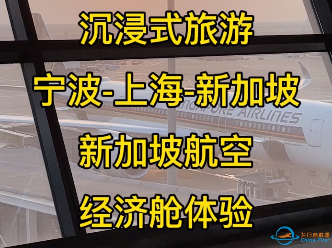 沉浸式旅游+新加坡航空上海-新加坡A359经济舱体验+飞行日志递交体验-2391 