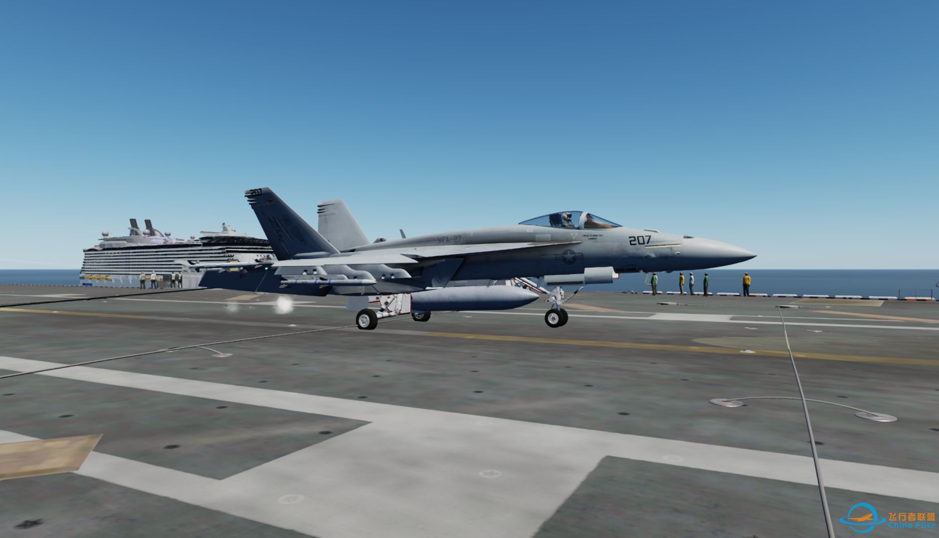 DCS WORLD F/A-18更新气动和飞控逻辑后的首次CASEⅠ和CASEⅢ航降-9830 