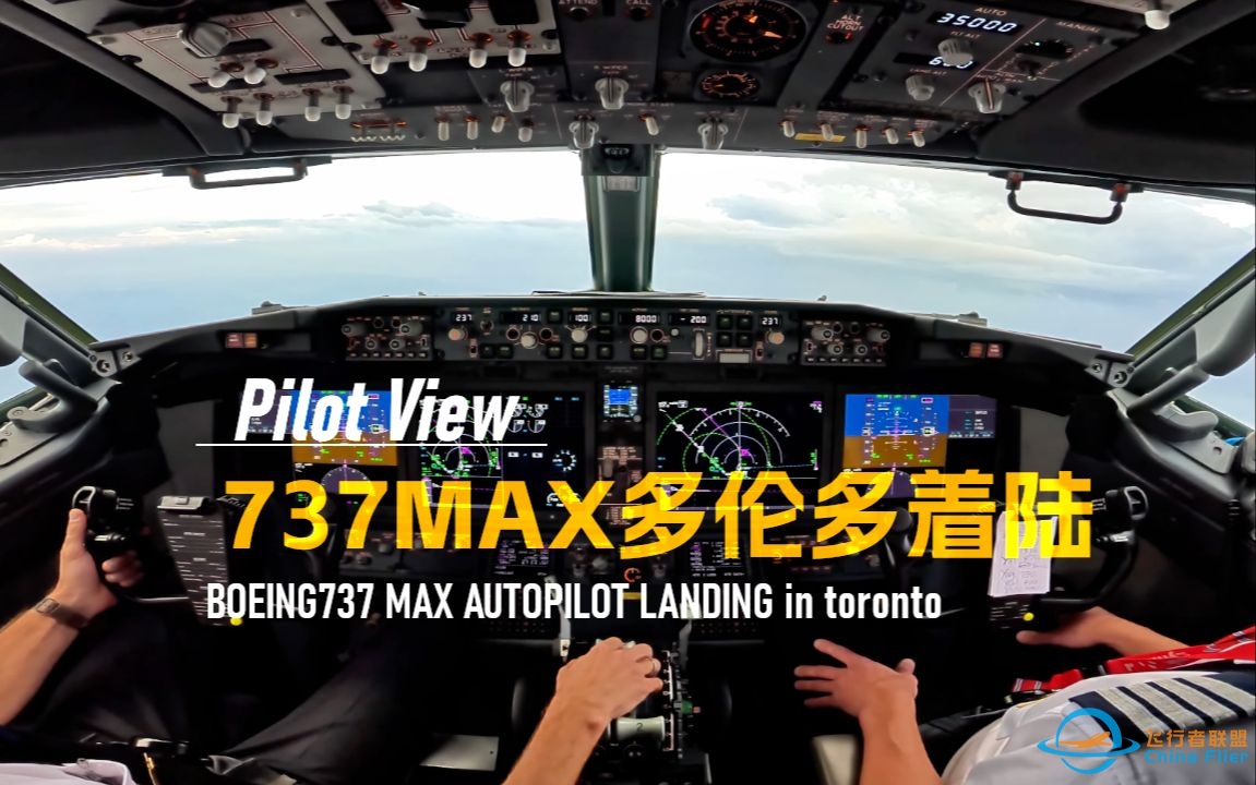 【起降之美B737】波音737MAX加拿大多伦多着陆 - Pilot View-5138 