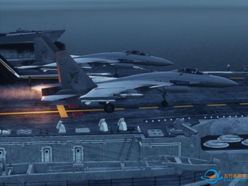 DCS World 歼-15B与辽宁舰-4728 