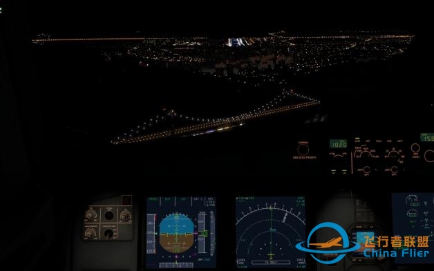 X-Plane11 A321夜降厦门-7924 