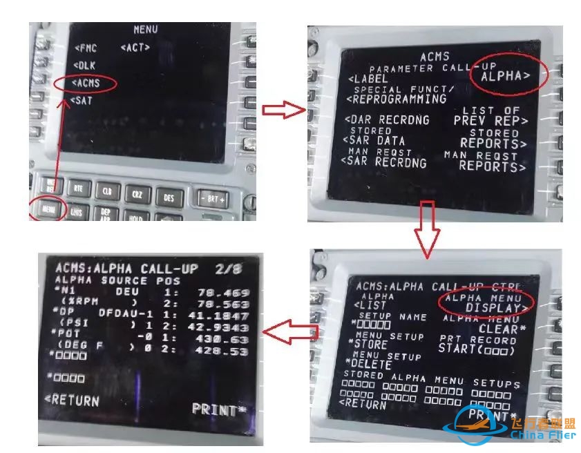 波音737NG飞机使用CDU进行实时监控的方法-658 