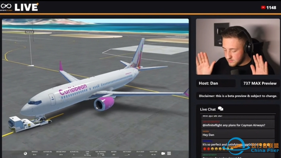 【中文字幕】自动后推演示！Infinite Flight 24.4版本前瞻直播片段-7364 