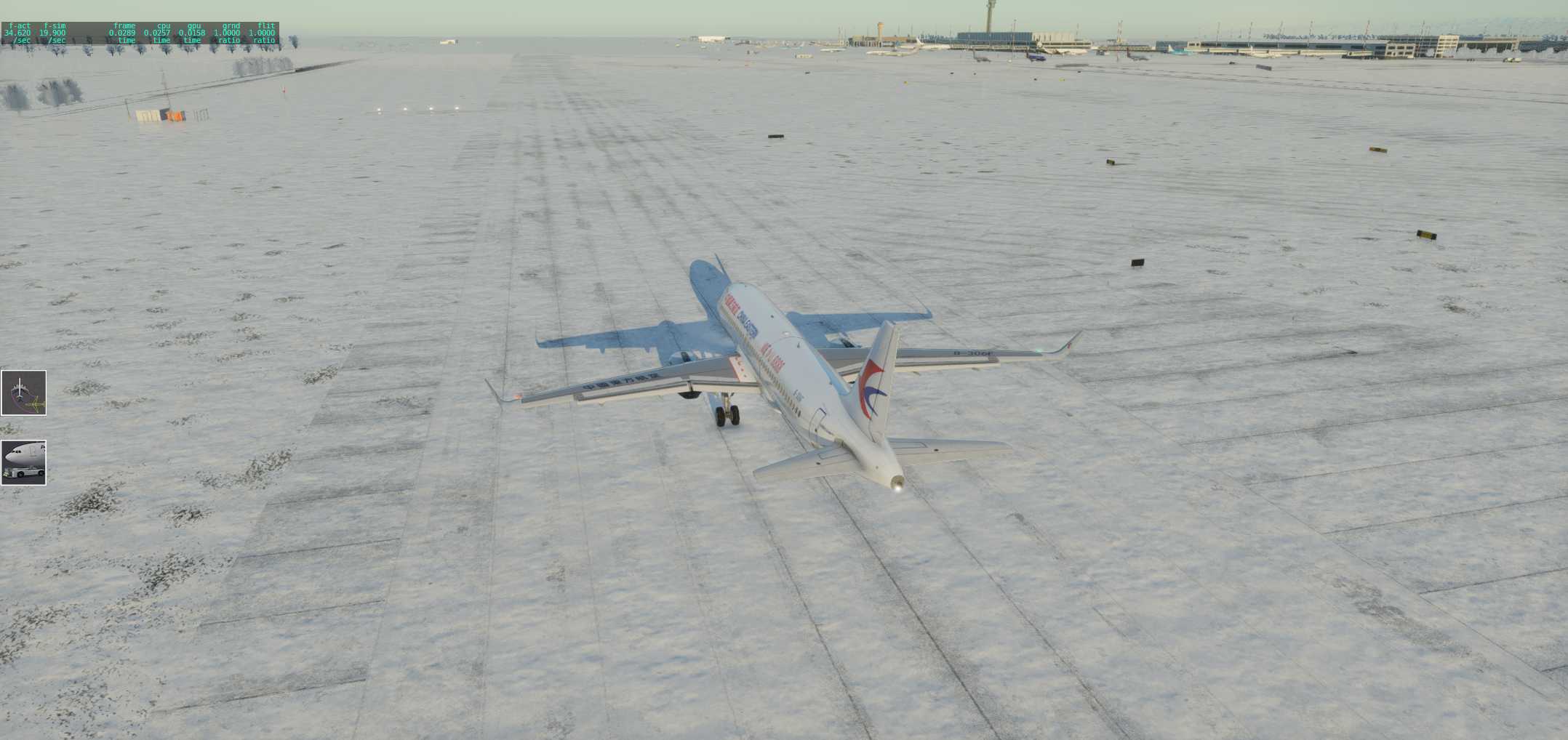 Xplane12气温低时跑道上的积雪怎么去除，看不清跑道-1669 