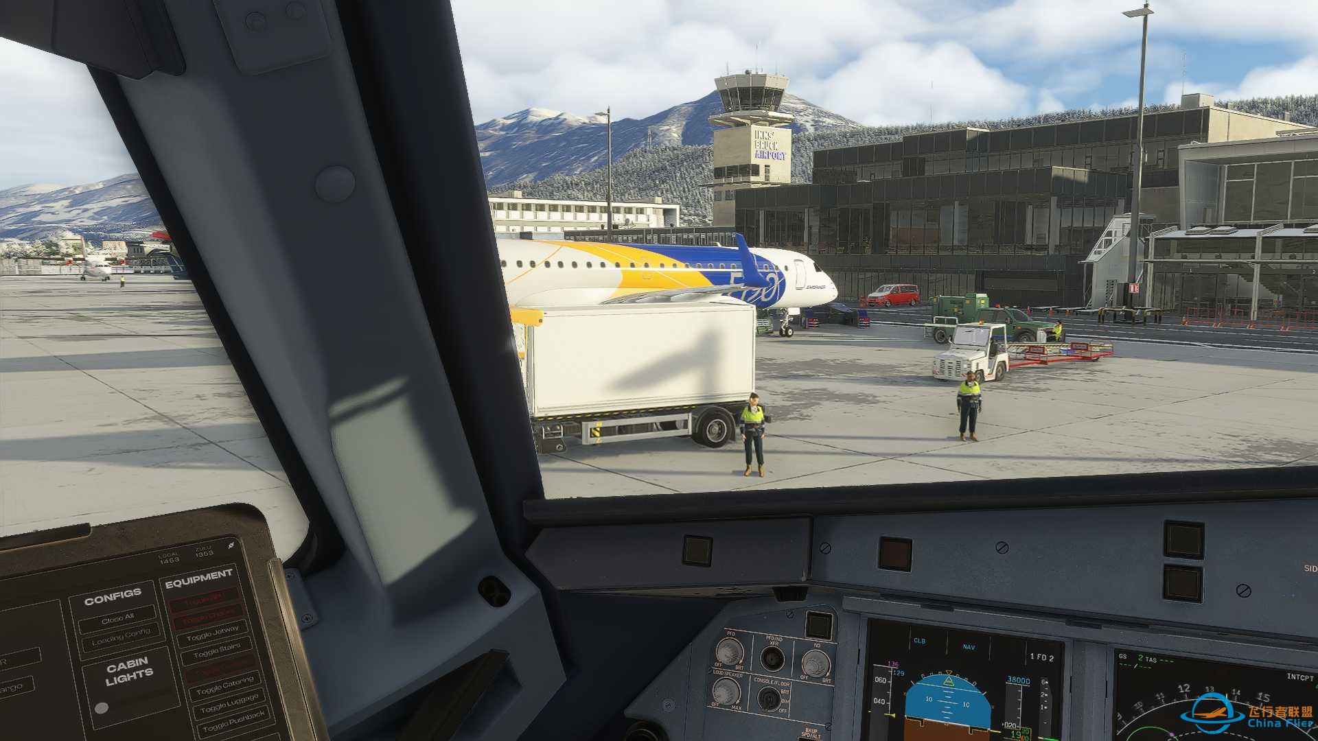 MSFS2024，阿尔卑斯滑雪季实时天气，A321neo，从LOWI到EGLL-5992 