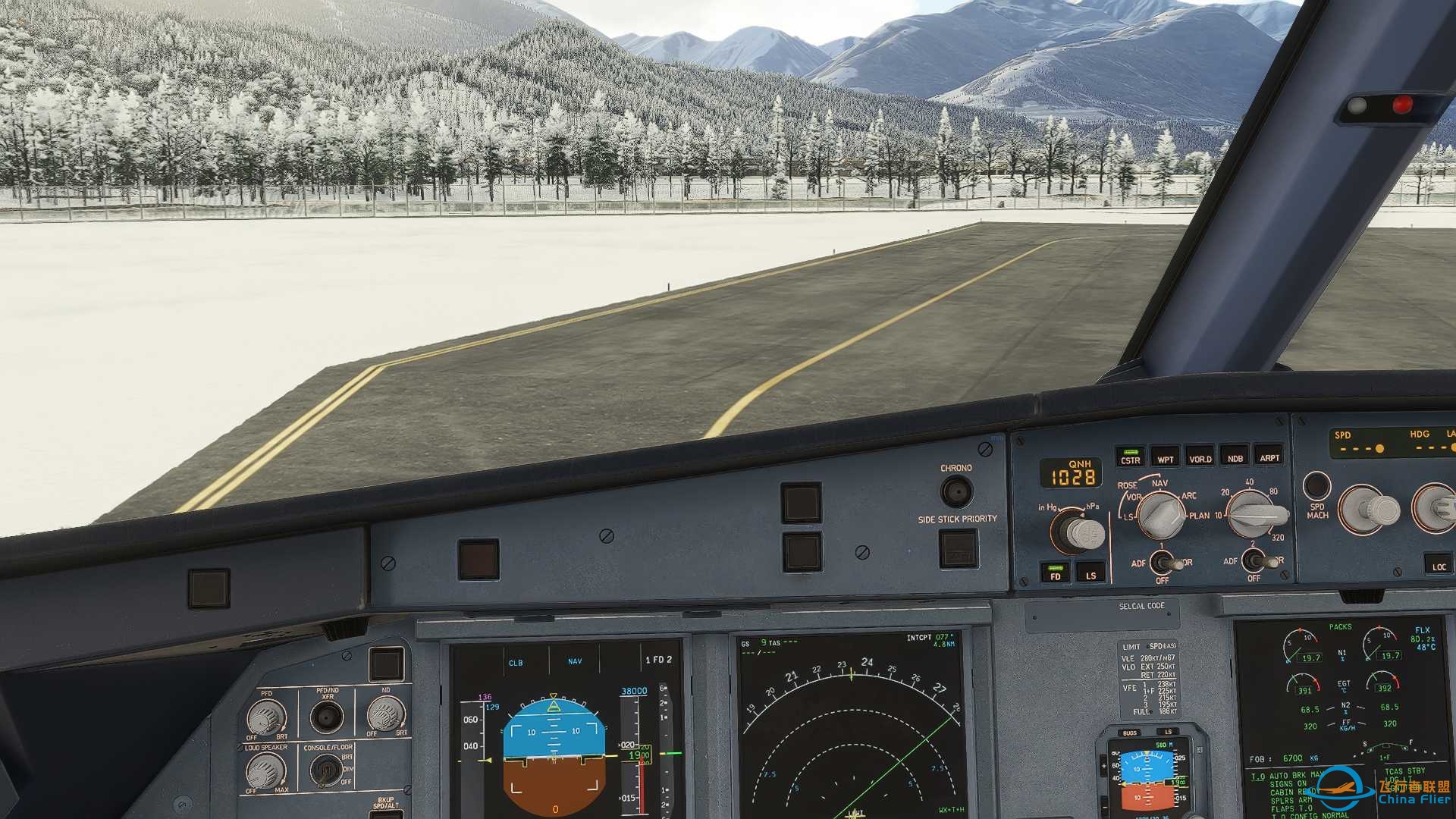 MSFS2024，阿尔卑斯滑雪季实时天气，A321neo，从LOWI到EGLL-6542 