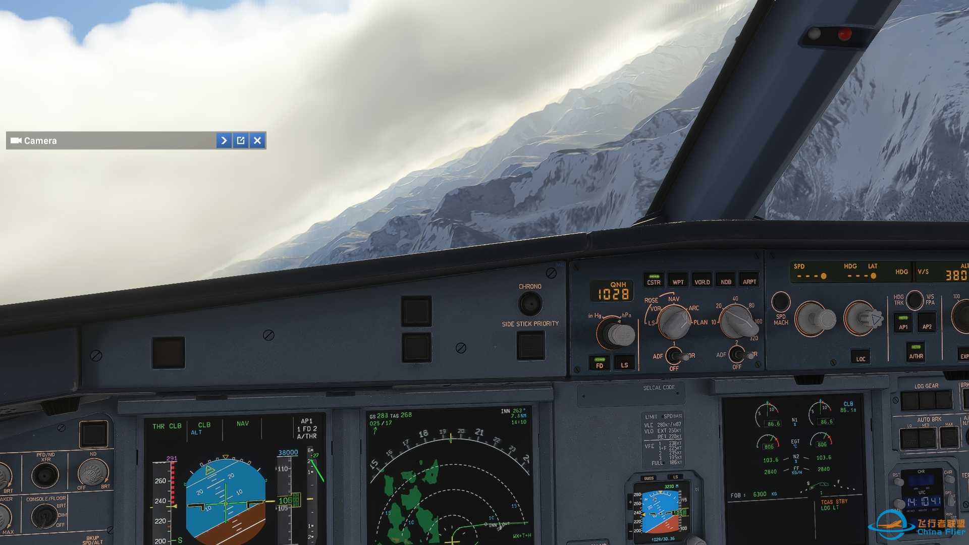 MSFS2024，阿尔卑斯滑雪季实时天气，A321neo，从LOWI到EGLL-7089 