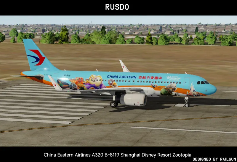 【FSL/P3D】中国东方航空A320疯狂动物城彩绘-1602 