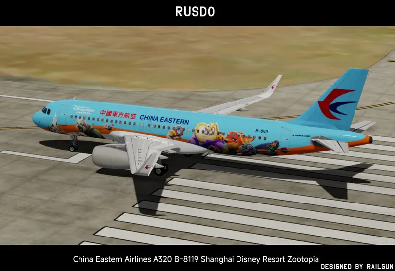 【FSL/P3D】中国东方航空A320疯狂动物城彩绘-6469 