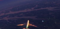 波音747飞行挪威峡湾