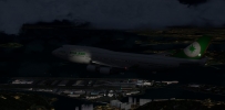 长荣航空747-45EM VHHX-VHHX夜间飞行